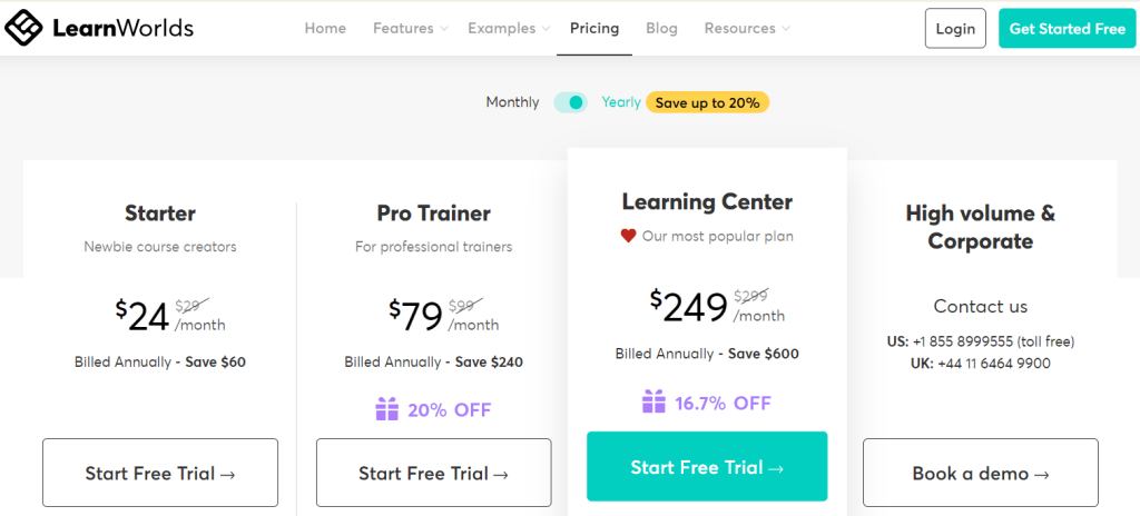 Learnworlds - Pricing Learnworlds - Pricing