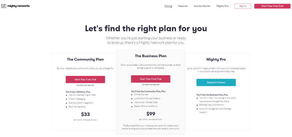 Mighty Networks - Pricing Mighty Networks - Pricing