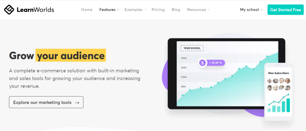 Learnworlds Review  - Marketing Tool