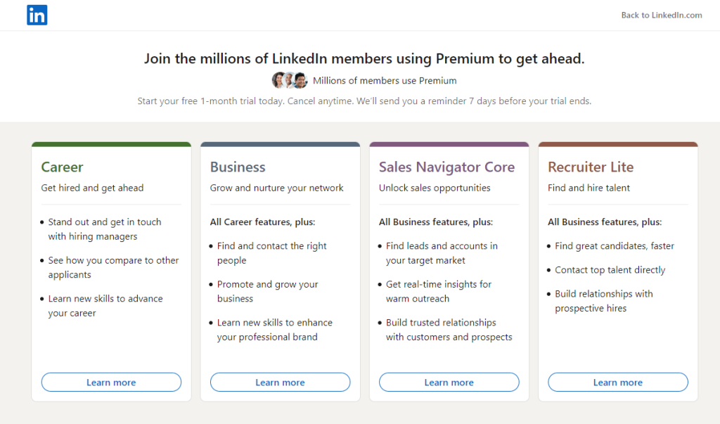 LinkedIn Premium Discount - Pricing LinkedIn Premium Discount - Pricing